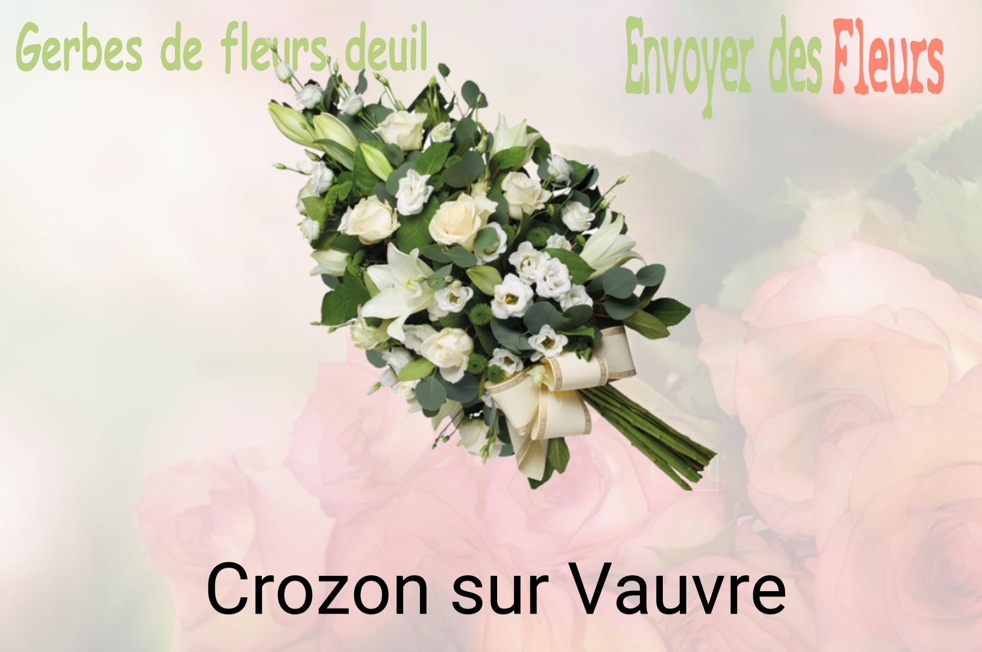 Gerbe de fleurs de deuil livrée à Crozon-sur-Vauvre